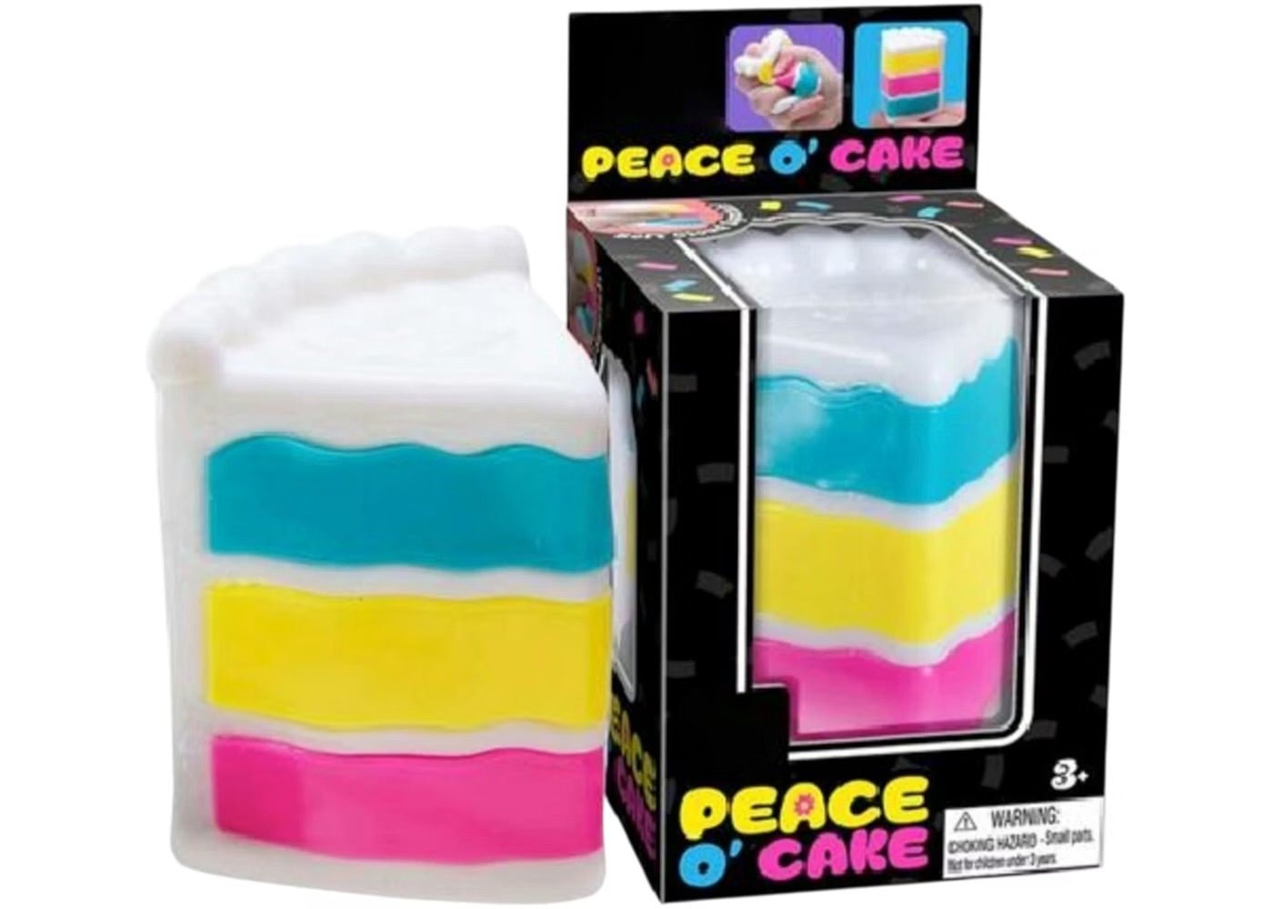 Peace O' Cake slow-rise squishy cake slice toy