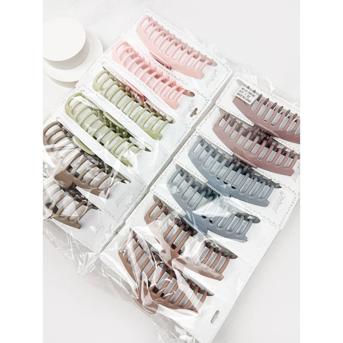 Hair Claw Matte Pastel Round Jumbo Clip - The Sensory