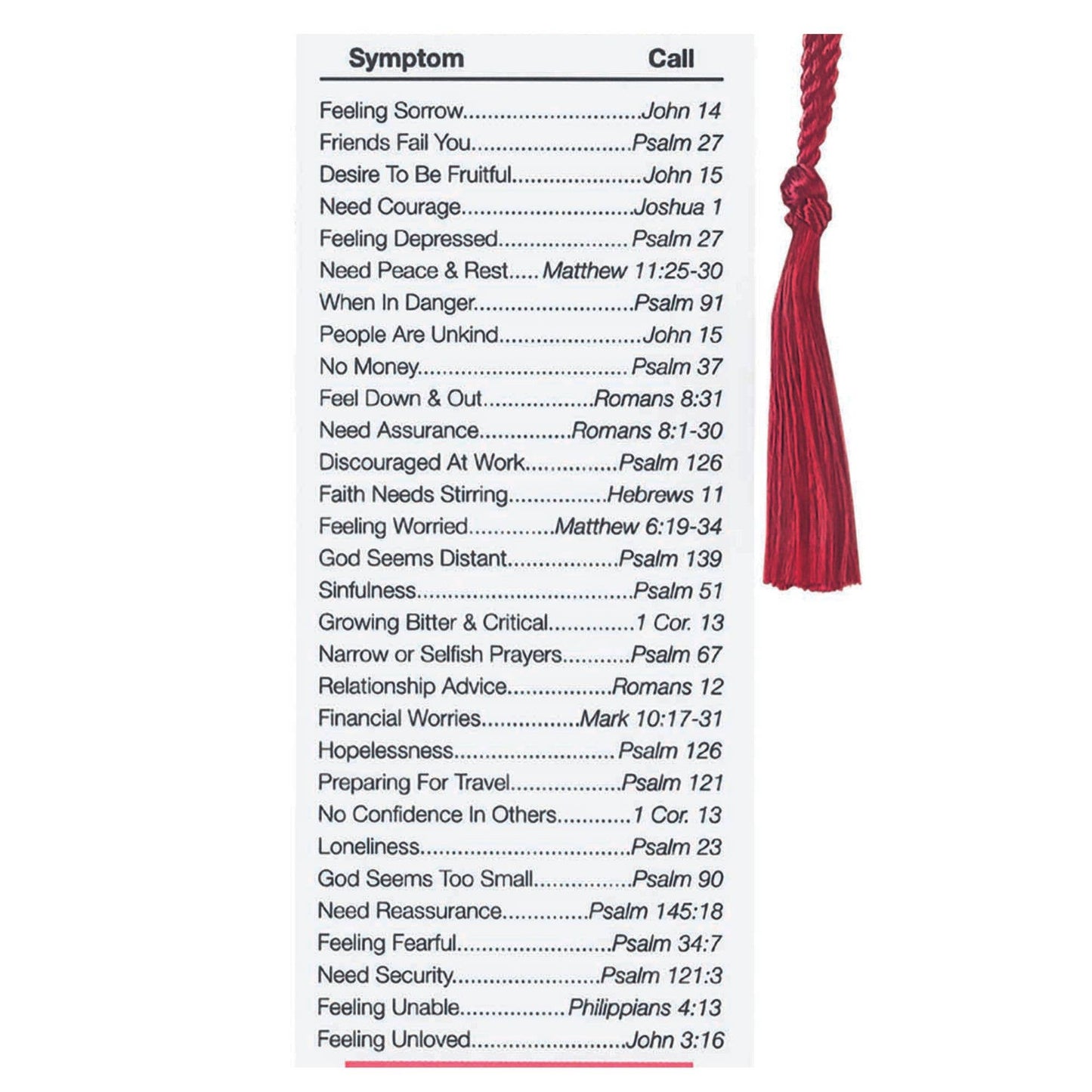 In Case of Emergency tassel bookmark - The Sensory