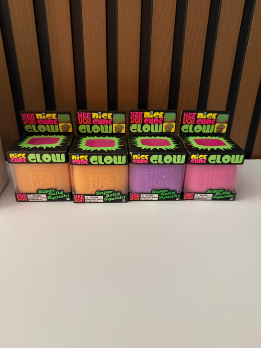 Authentic NeeDoh Glow Nice Cube in assorted colors - The Sensory