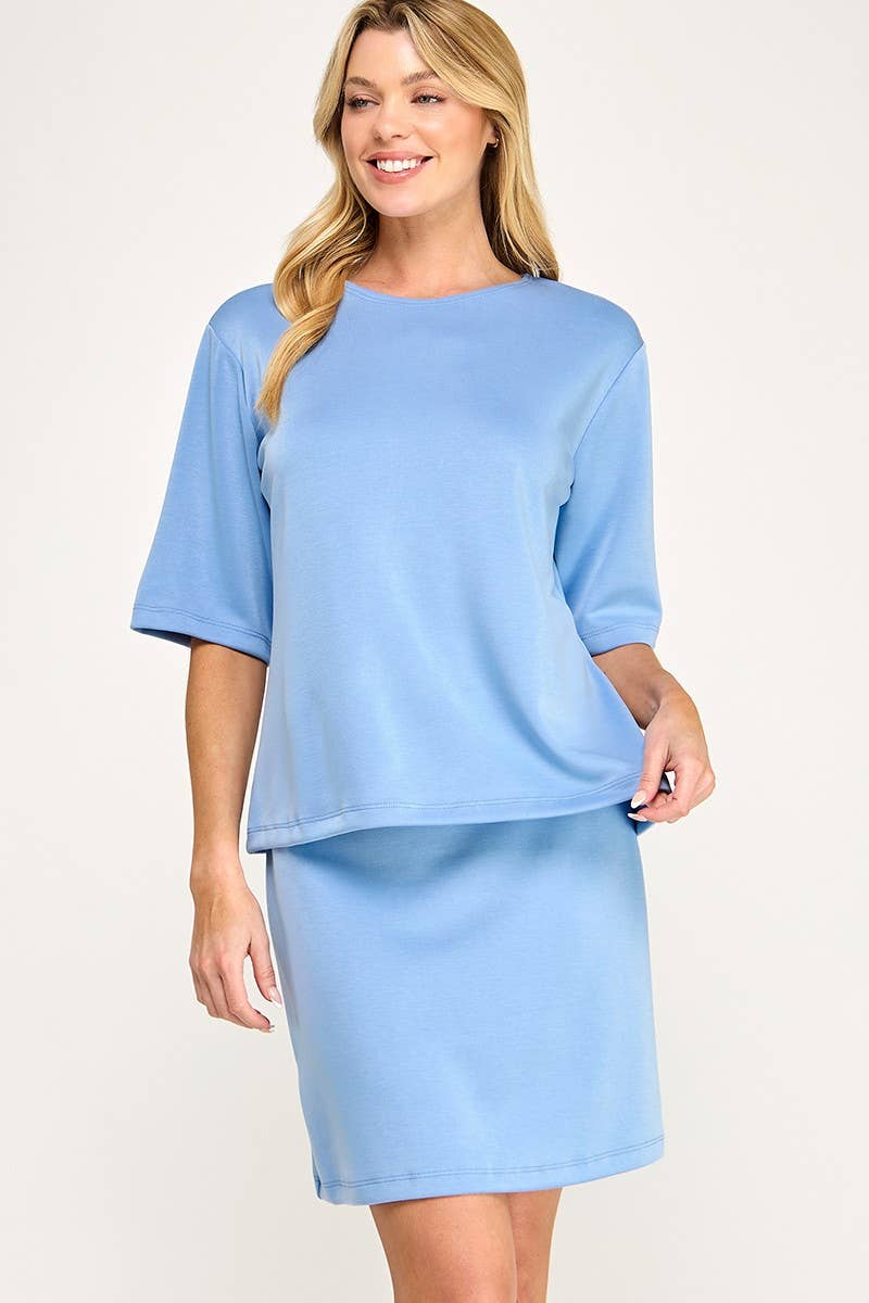 Skirt Set Soft Plush Fabric A Line Silhouette Graceful & Comfy - The Sensory