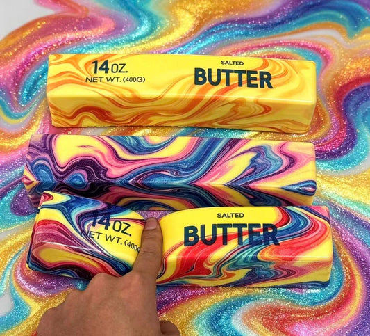 Tie-Dye Butter Squishy Jumbo Slow-Rising Stress Toy for Quick Checkout Laughs