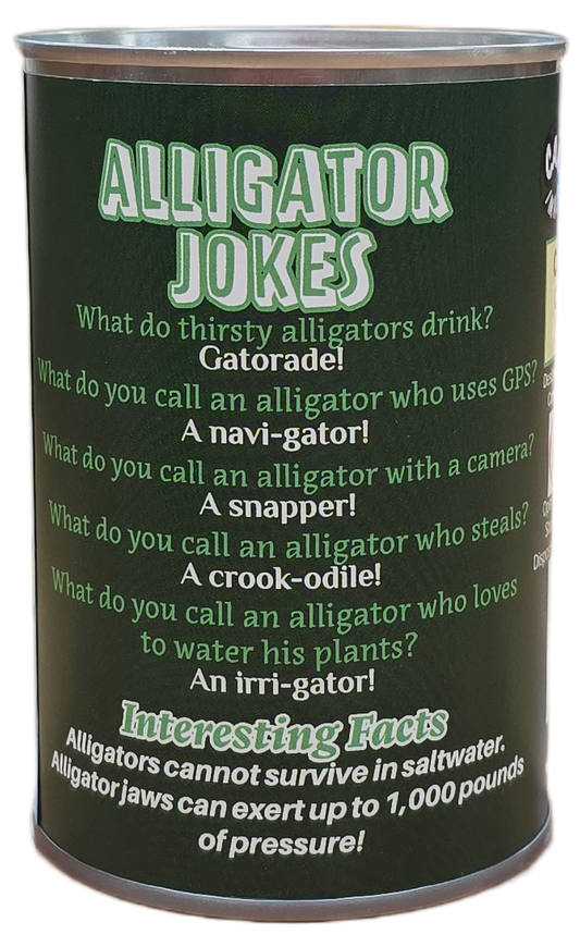 Alligator In A Can Pop Top | Plushy With Keepsake Can