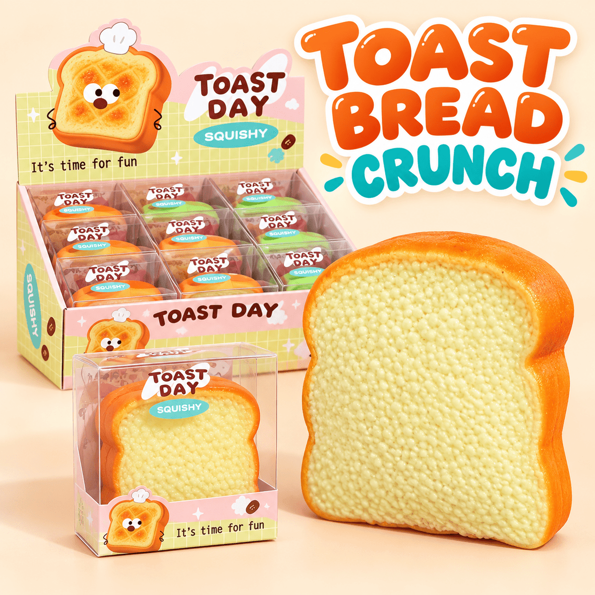 Toast Day “Toast Bread Crunch” ASMR Squishy - The Sensory