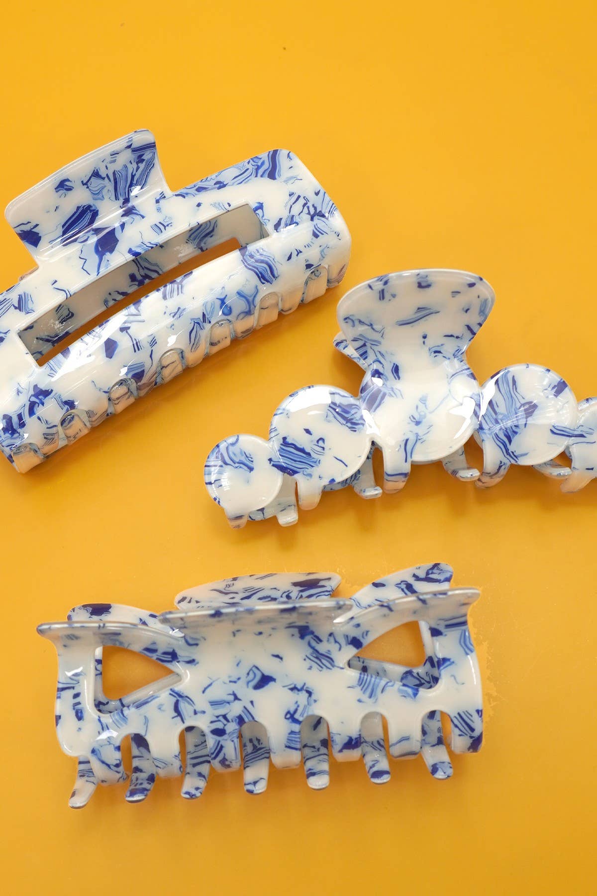 Hair Claw Clips Vintage Toile Pattern Porcelain Style Gift For Her