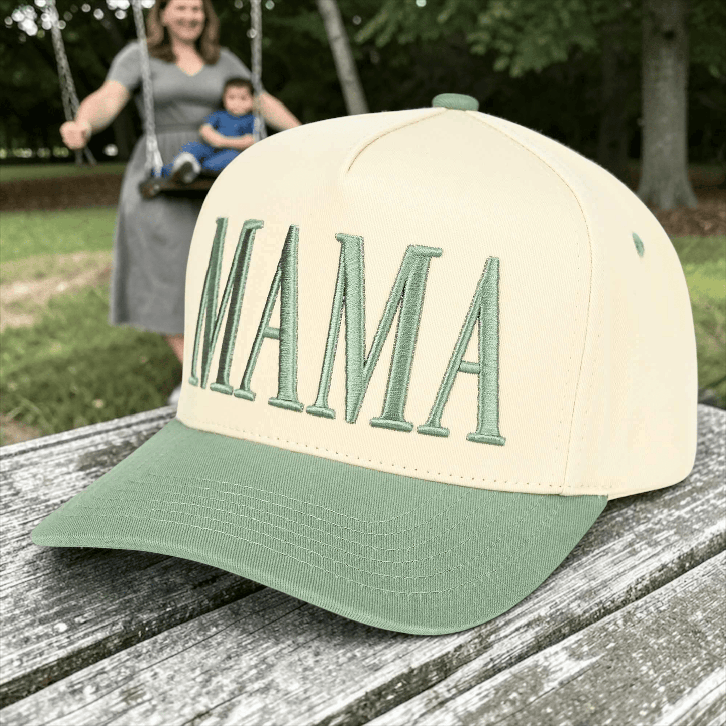 MAMA Trucker Hat With Puff Embroidery - The Sensory