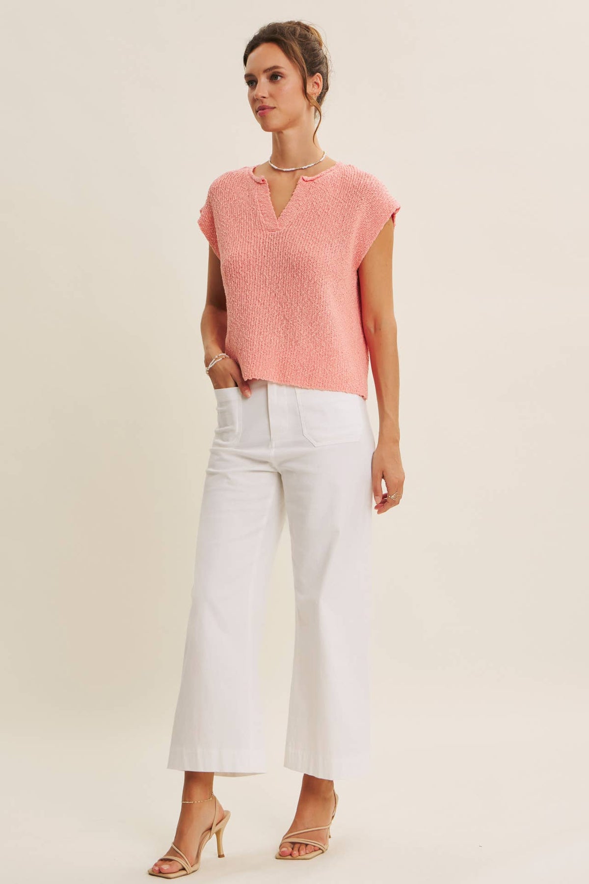Ankle Pants Modest Seasonless Stretchy Cotton Linen With Pockets Women’s - The Sensory