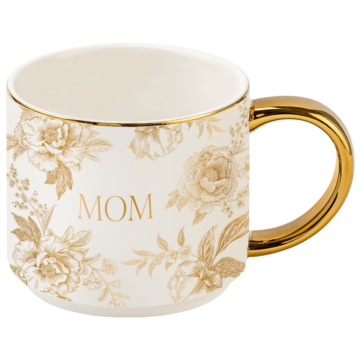 Gold Delft Mom Mug | 14oz Fine Bone China, Real Gold Accents | Mother's Day & Everyday Gift - The Sensory