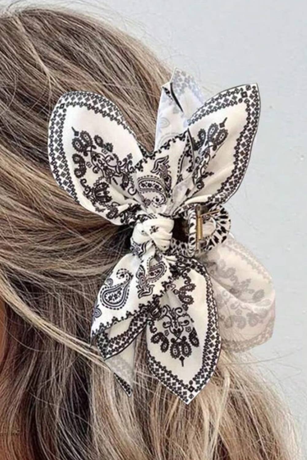 Hair Clip – Floral Bow Knot Black Finish – Faith-Based Accessory - The Sensory
