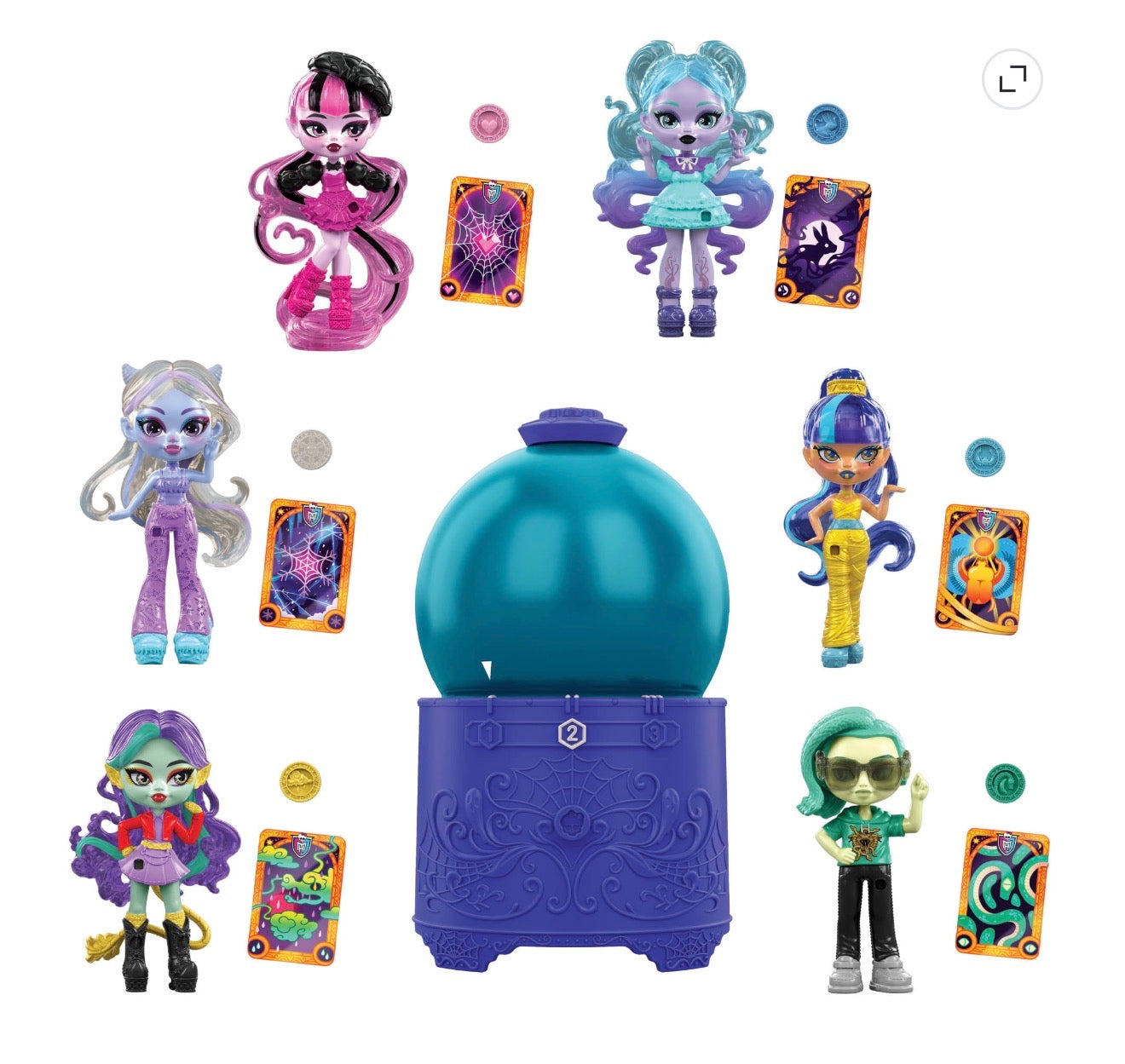 Monster High Potions | Crystal Ball Mini Dolls, Surprise 3-inch Character Figures