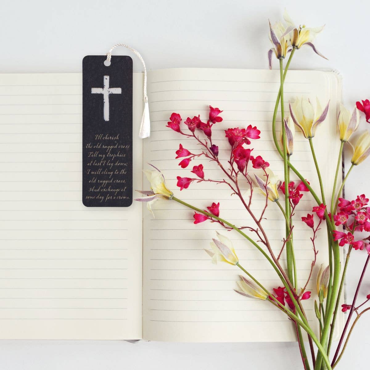 The Old Rugged Cross Tassel Bookmark - Laminated Faith-Based Gift - The Sensory