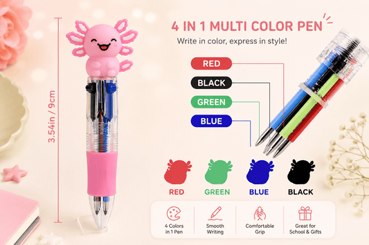 Axolotl Mini Pen | Four Ink Colors - The Sensory