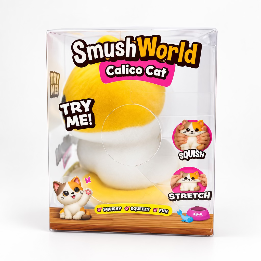 RMS Crazy Fun SmushWorld Calico Cat | Jumbo Squishy