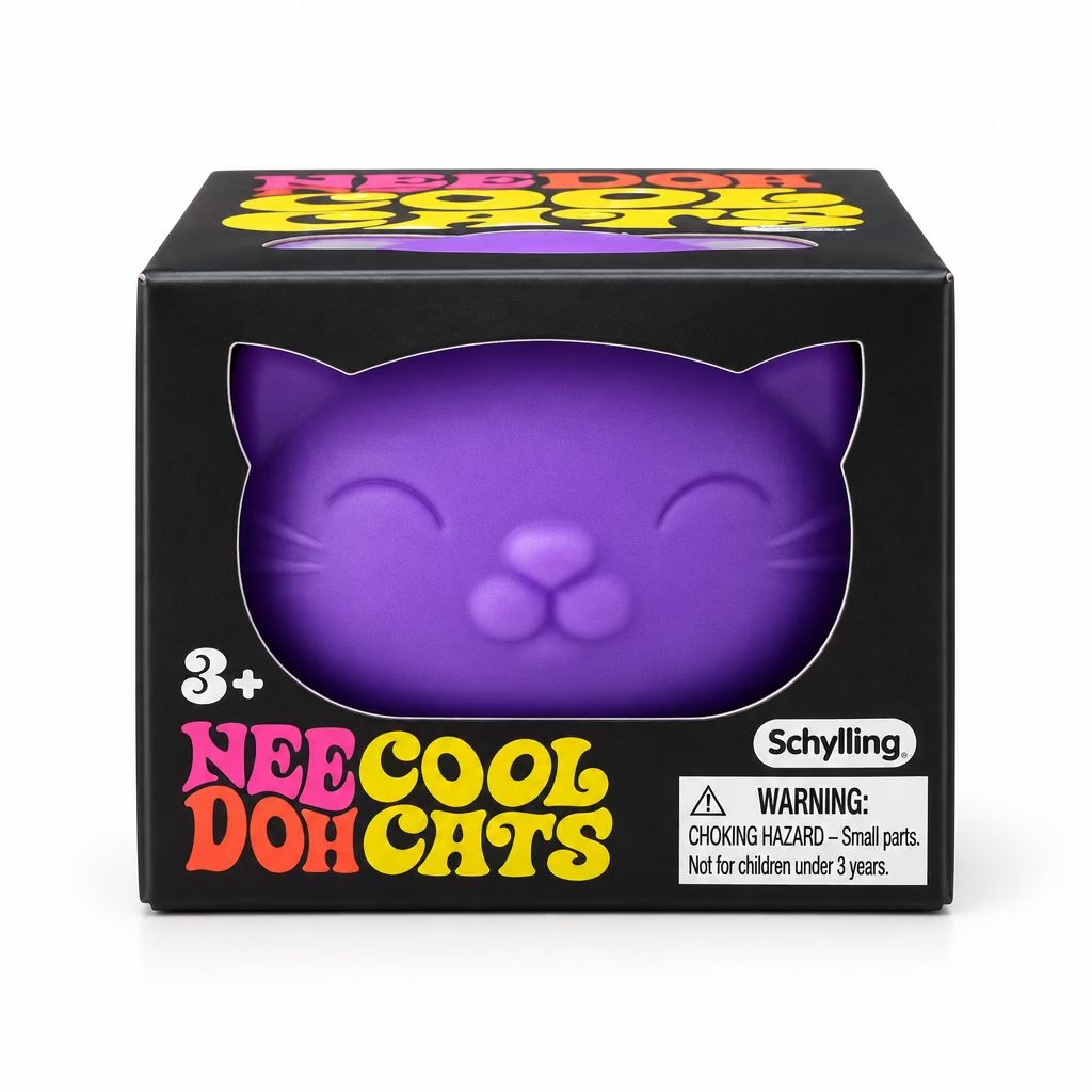 NeeDoh Cool Cats Authentic Schylling Squishy Cat Stress Ball
