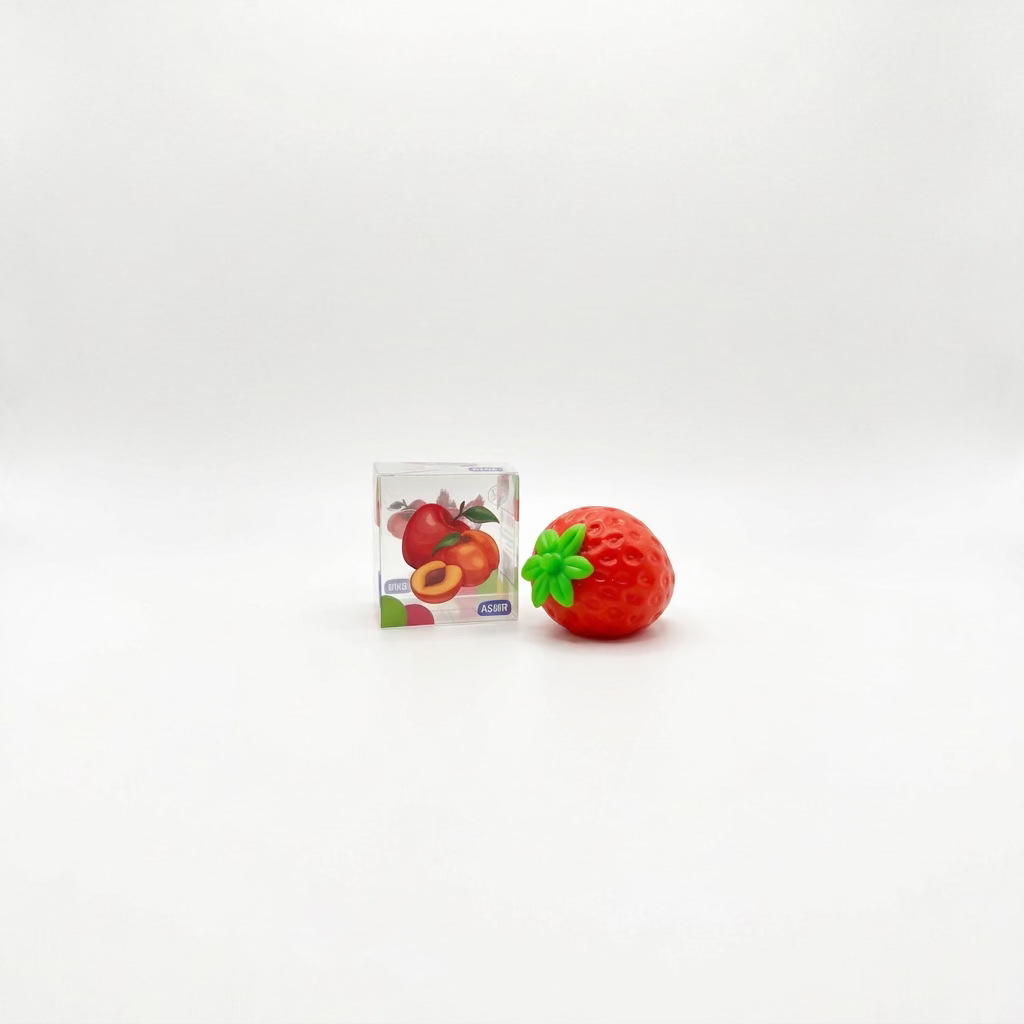 Strawberry Crunchy Bead Soft Slime Filled TPR Squishy