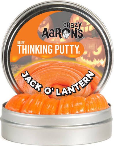 Crazy Aaron’s Limited Edition Jack O’ Lantern Holiday Glow Thinking Putty - The Sensory