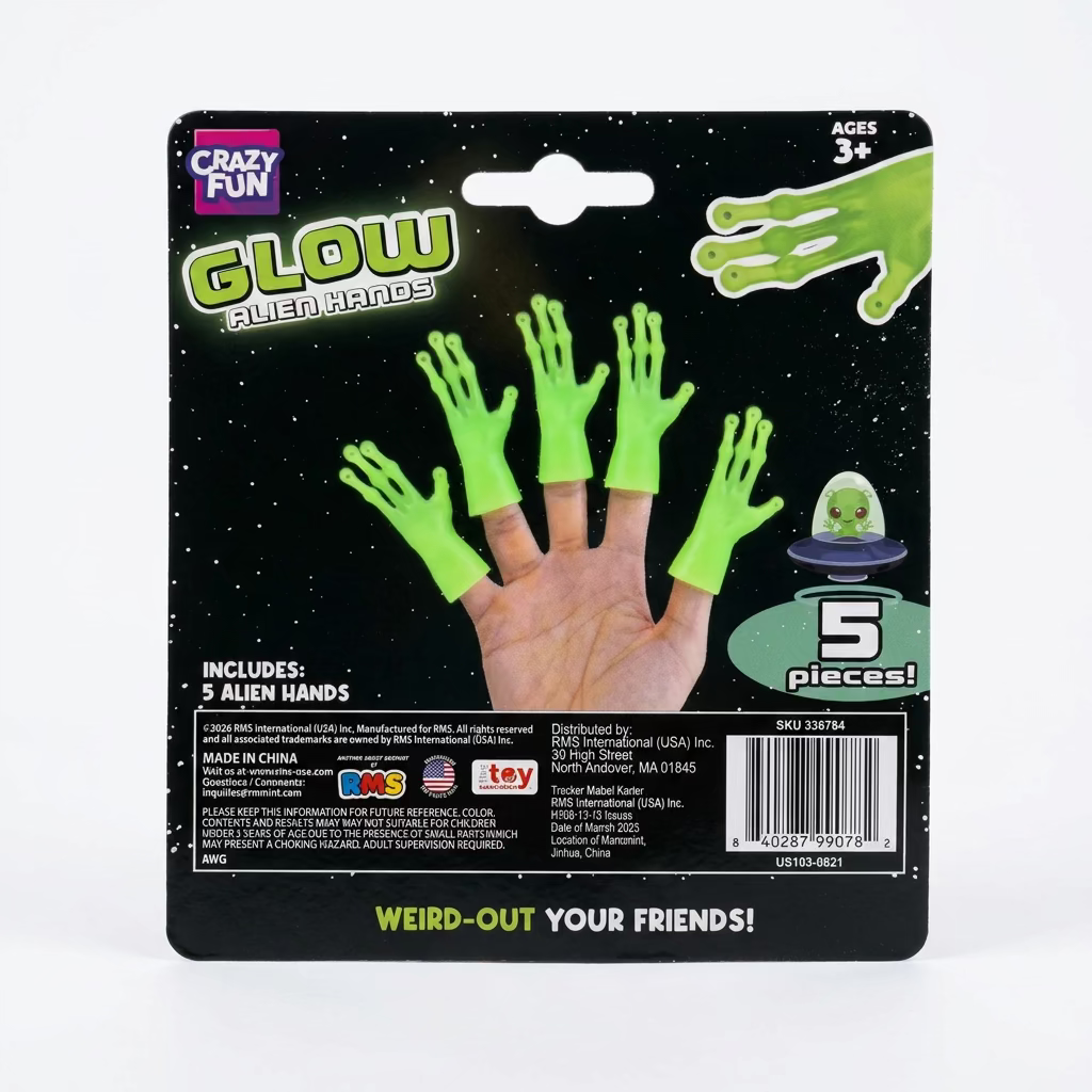 RMS Crazy Fun Glow Alien Hands