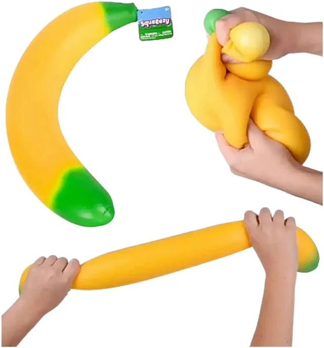 Smushmart jumbo banana squishy stress reliever