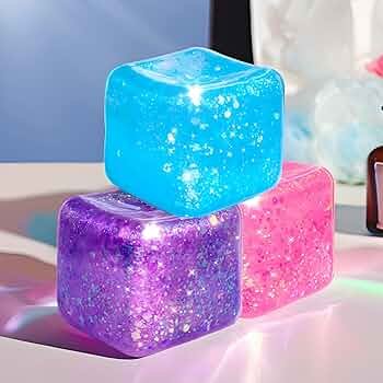 Mini Glitter Cube Squishy - The Sensory