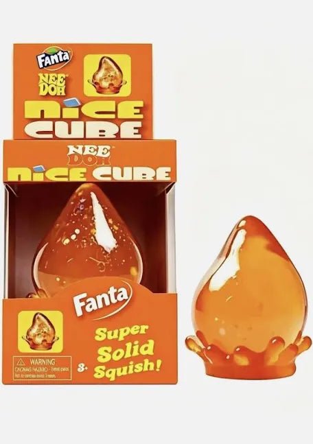 Fanta soda inspired dream drop squishy, NeeDoh style - The Sensory