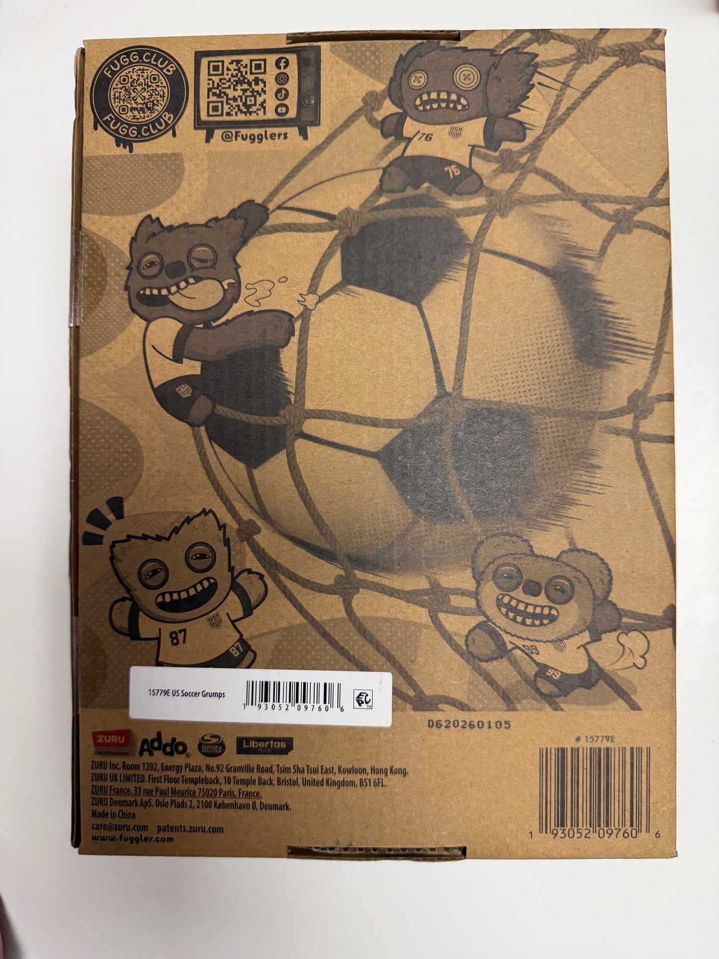 Zuru 9 Inch Fuggler | Grumpy Grumps | US Soccer Edition | Official Merchandise