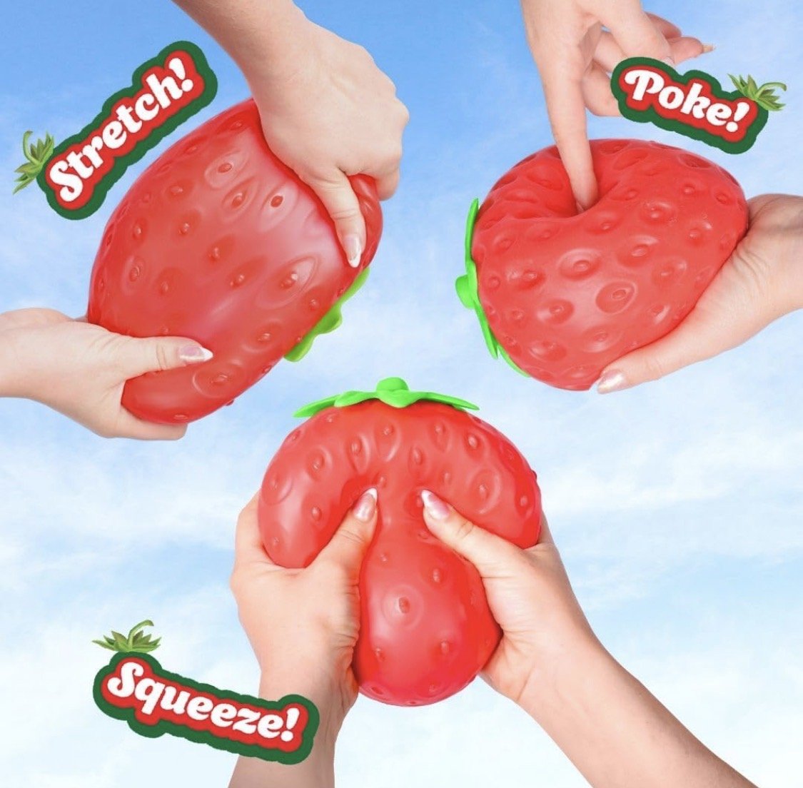 Sunny Days Jumbo Strawberry Stress Ball - The Sensory