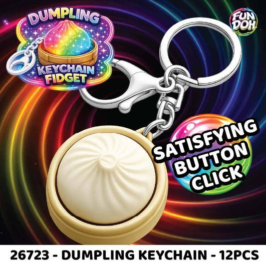 Dumpling Fidget Keychain | Lights Up With Satisfying Clicks