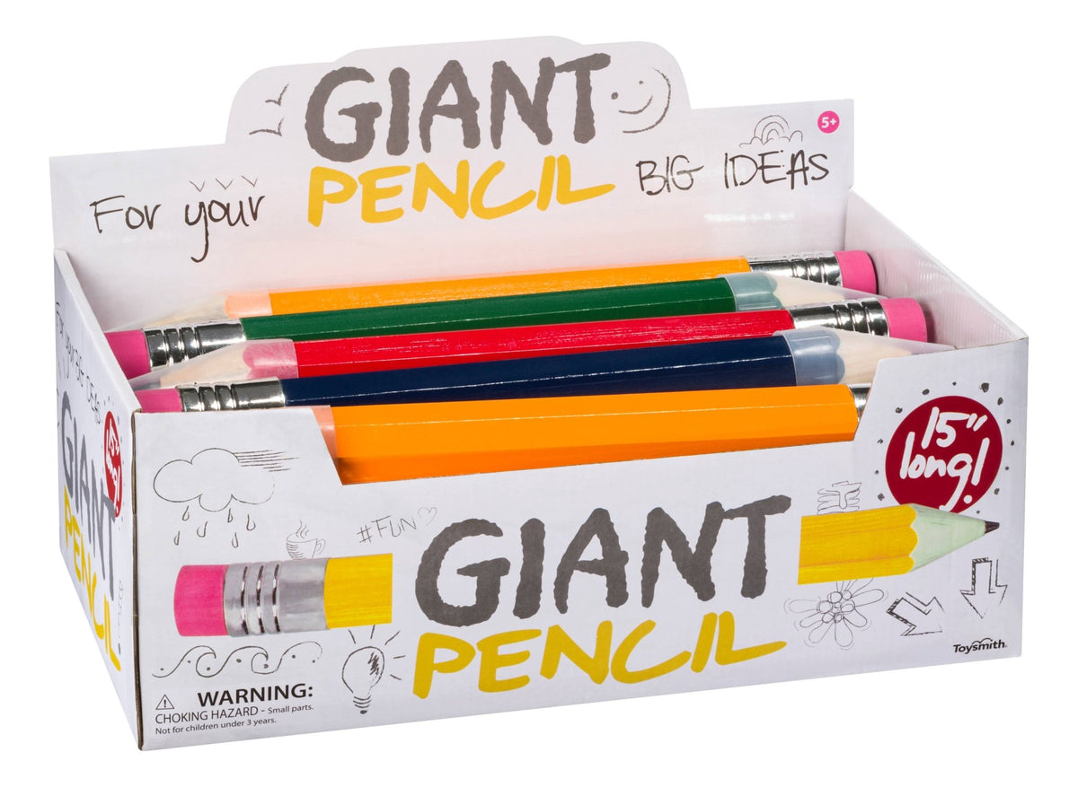 Giant Pencil, 15", Assorted Colors - The Sensory