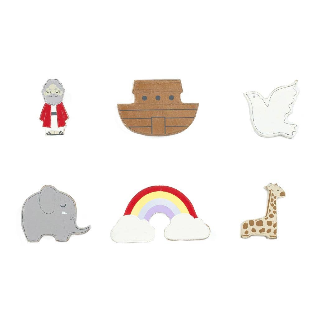 Noah's Ark Wood Shapes Set of 6 for letterboard decor - The Sensory
