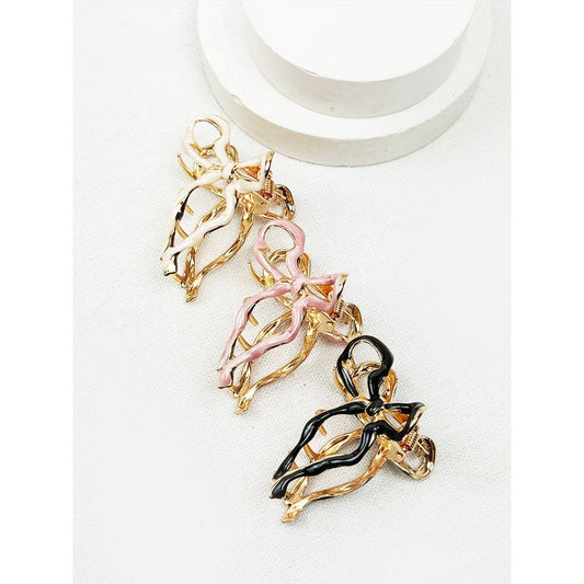Claw Clip Bow Shape Mini Metal - The Sensory