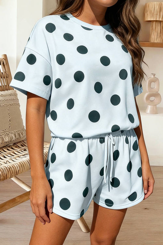 Polka Dot Print Lounge Set – Women’s Boutique Style & Modest Fashion - The Sensory