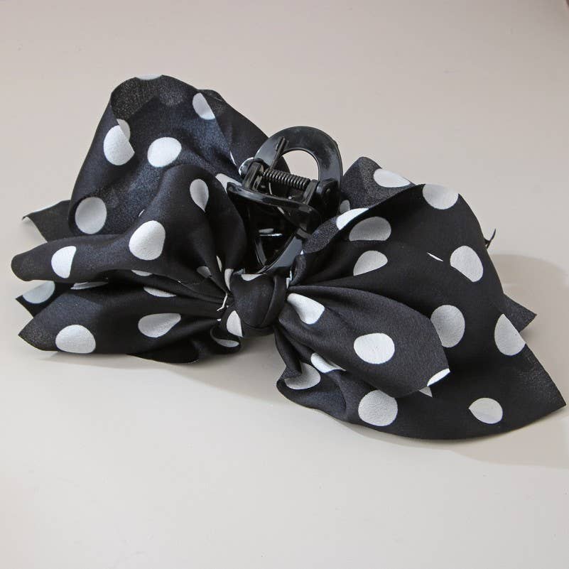 Hair Claw Clips Polka Dot Boho Vintage Modest Updo Accessory Gifts For Her - The Sensory