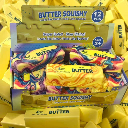 Tie-dye butter squishy rainbow colors