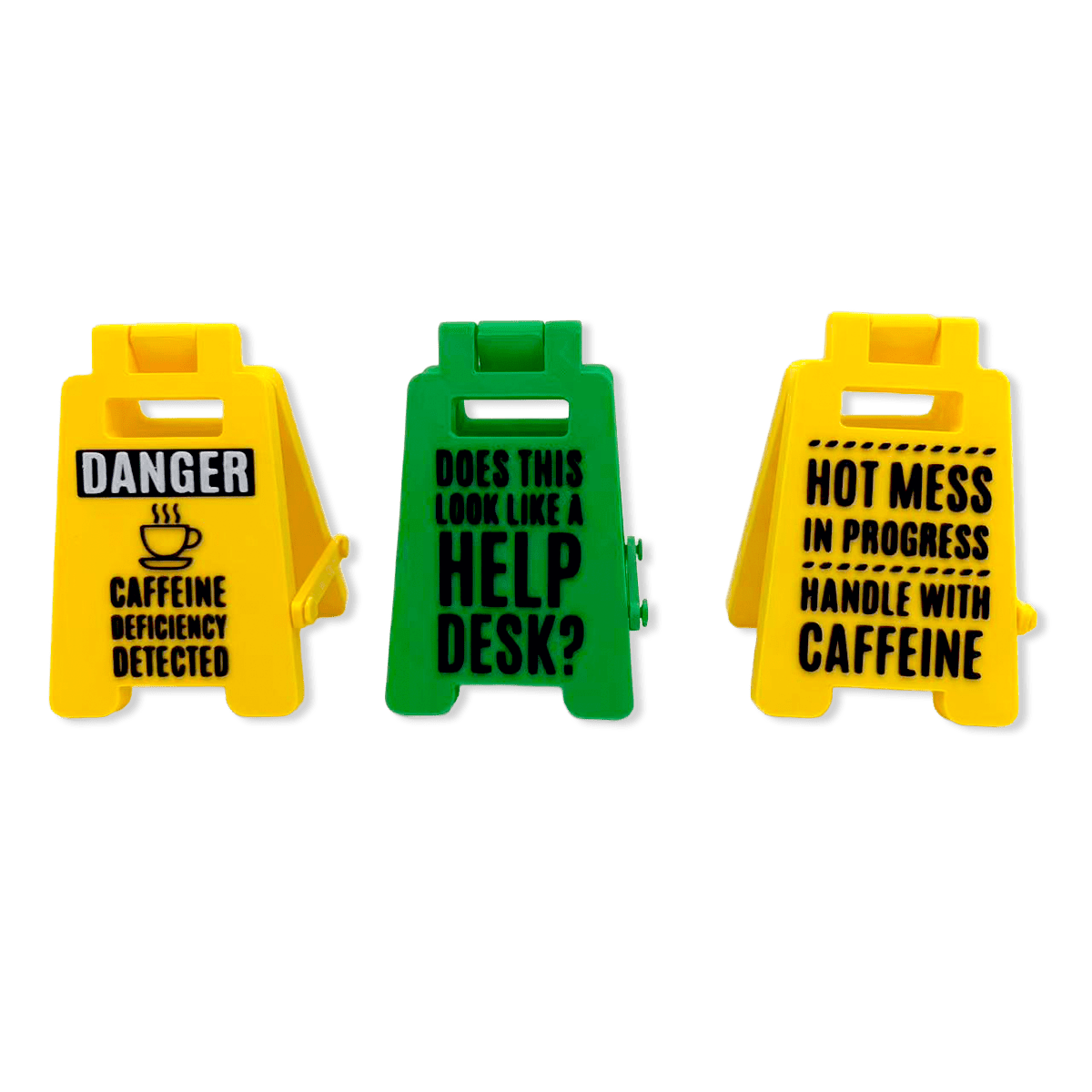 Standing 4.75" 3D Mood Caution Sign Assortment - 12/Display - The Sensory