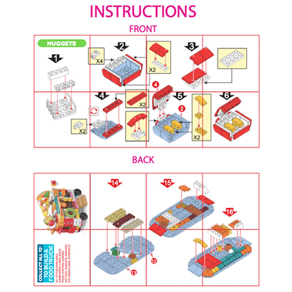 Micro Block Fast Food Set Rush Hour Burger Building For Tiny Chefs