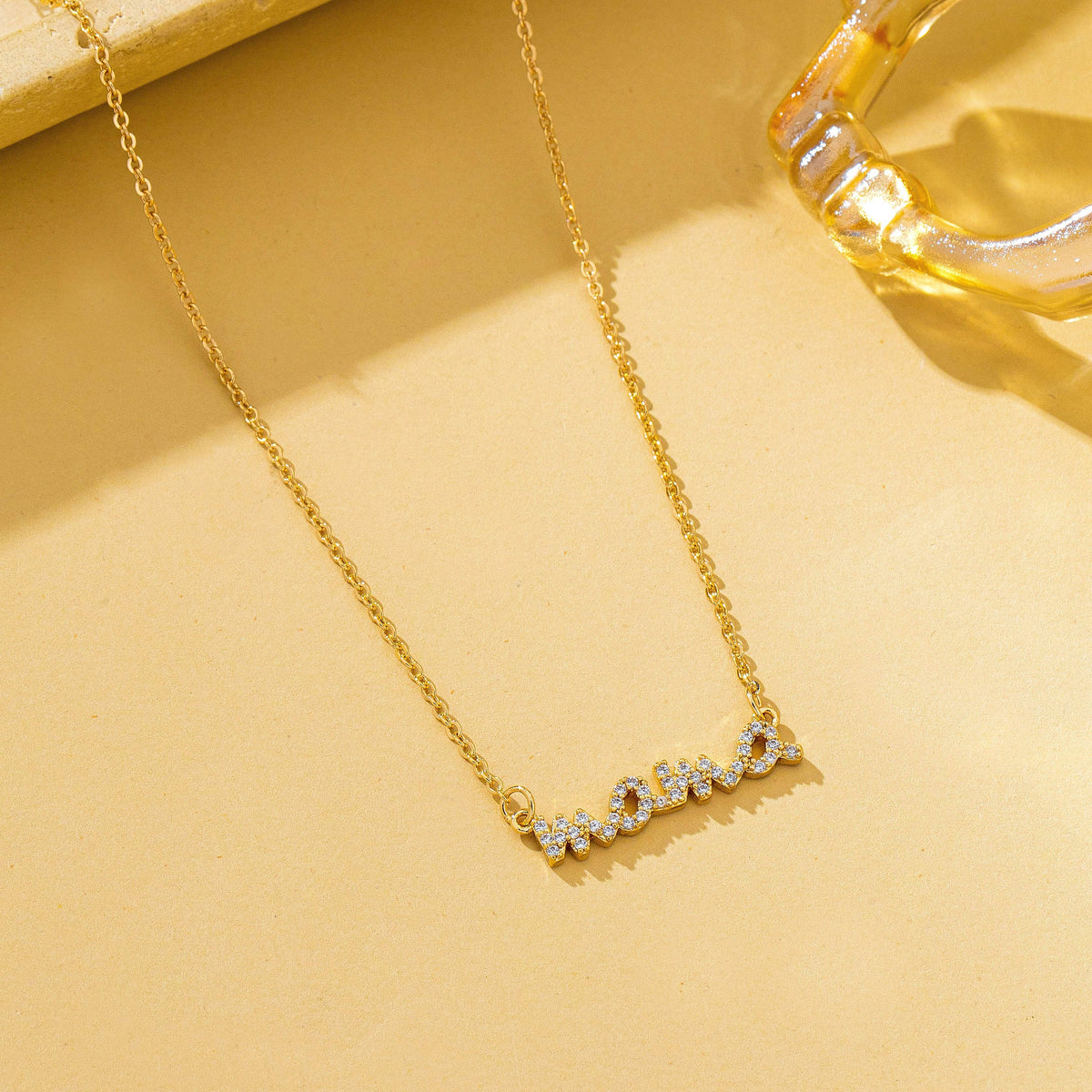 Crystal Pave MAMA necklace | 80N93289