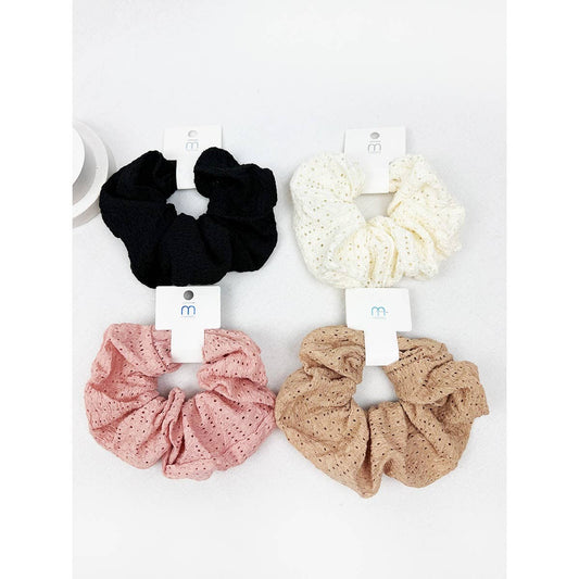 Scrunchies Eyelet Lace Assorted Colors