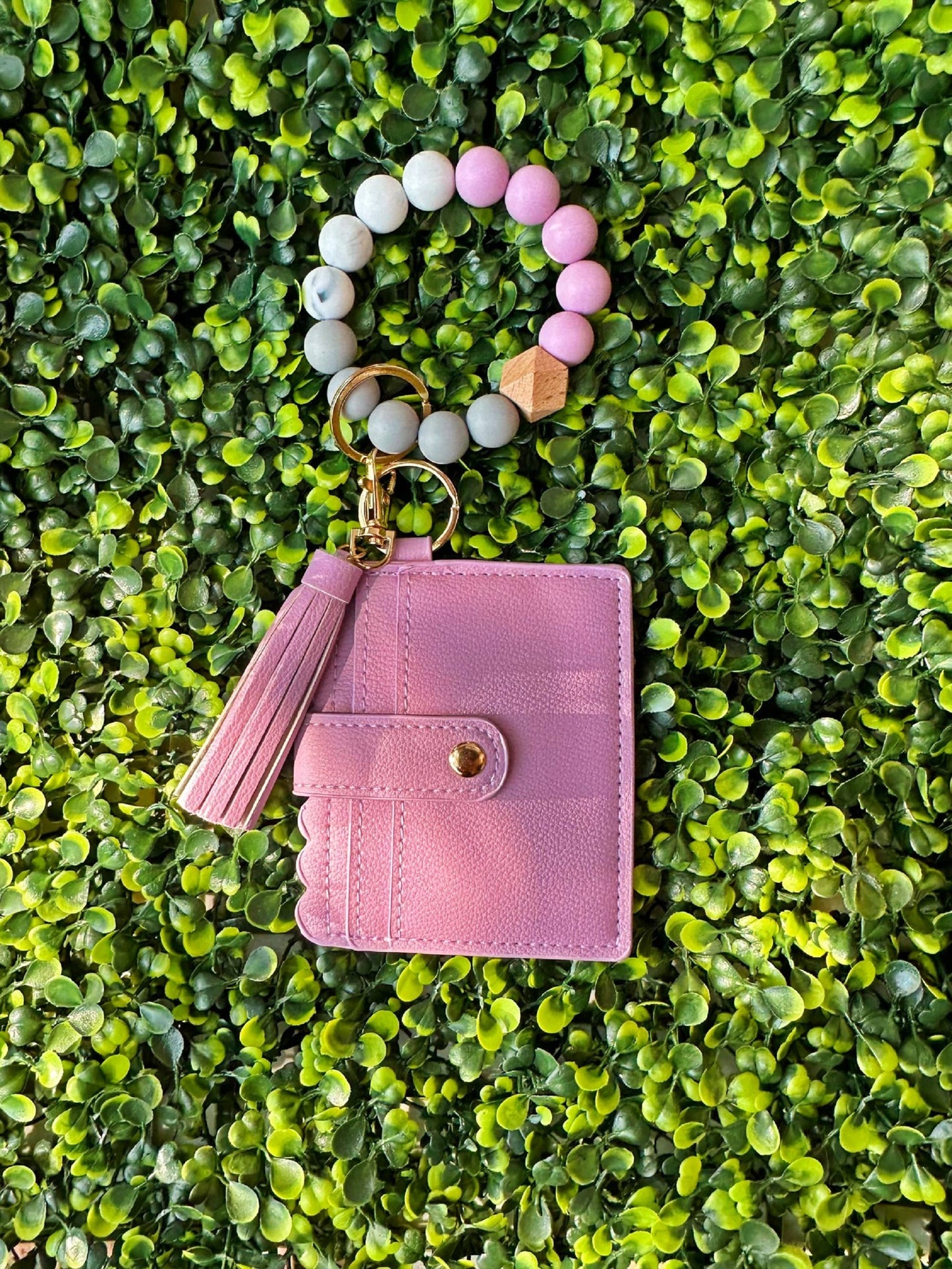 Wristlet ID Holder With Tassel | Beaded Wristlet