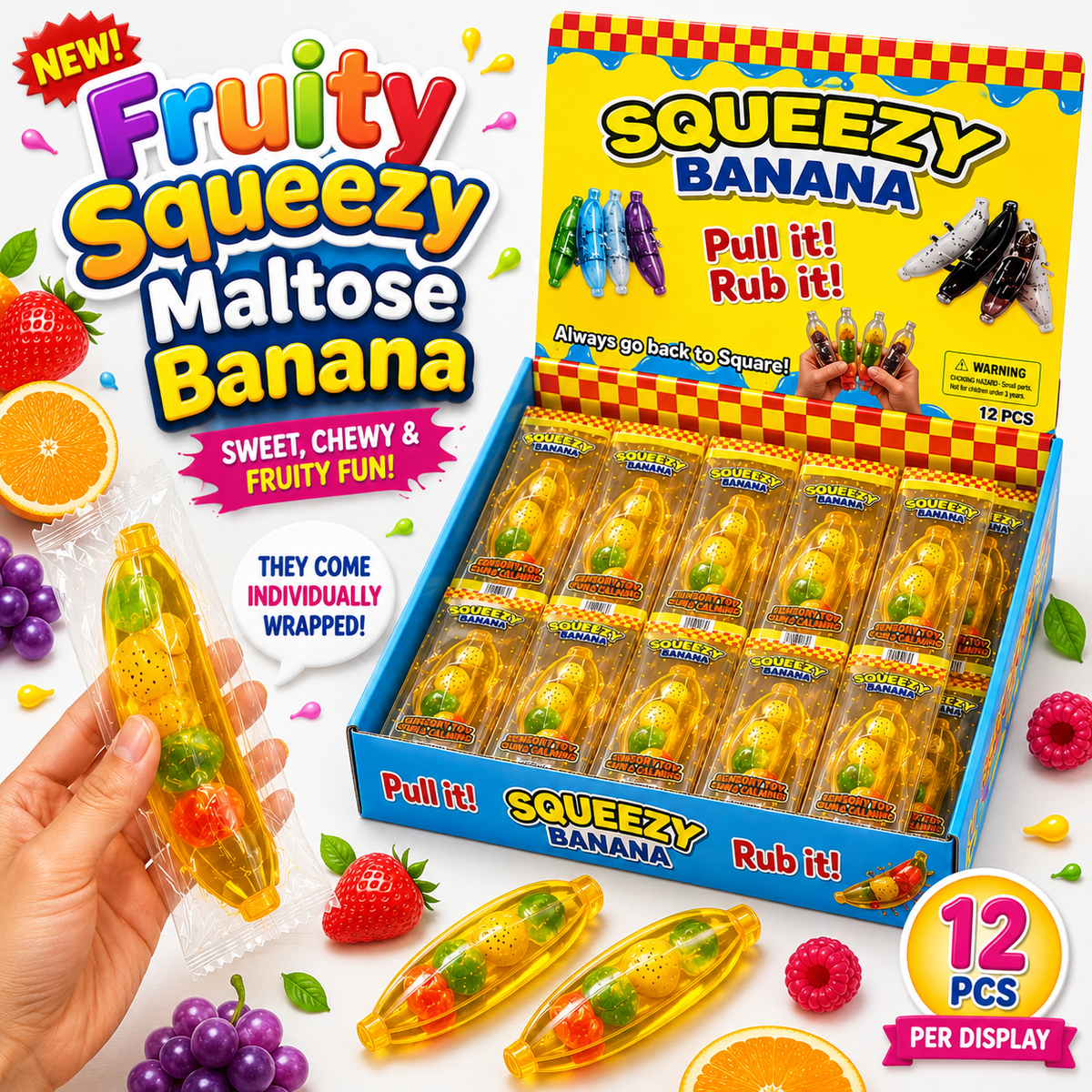 Fruity Squeezy Maltose Banana — Individually - The Sensory