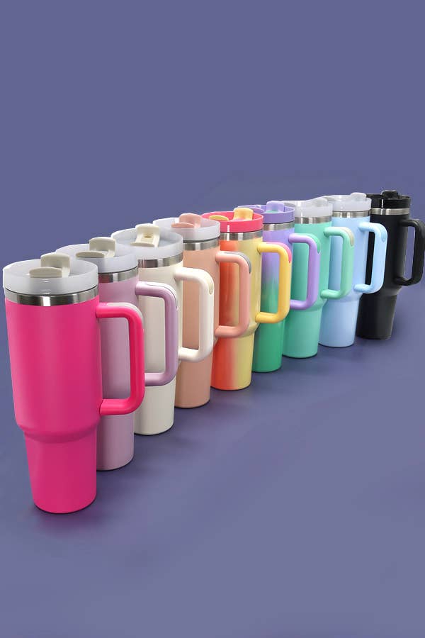 Stainless Steel Tumbler 40 Oz Solid, Double Wall Vacuum, Gift For Her