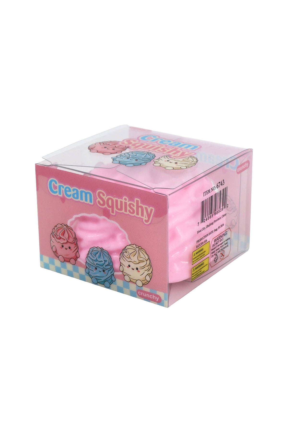Cream Roll Crunchy Bead Slime Filled TPR Squishy Toy