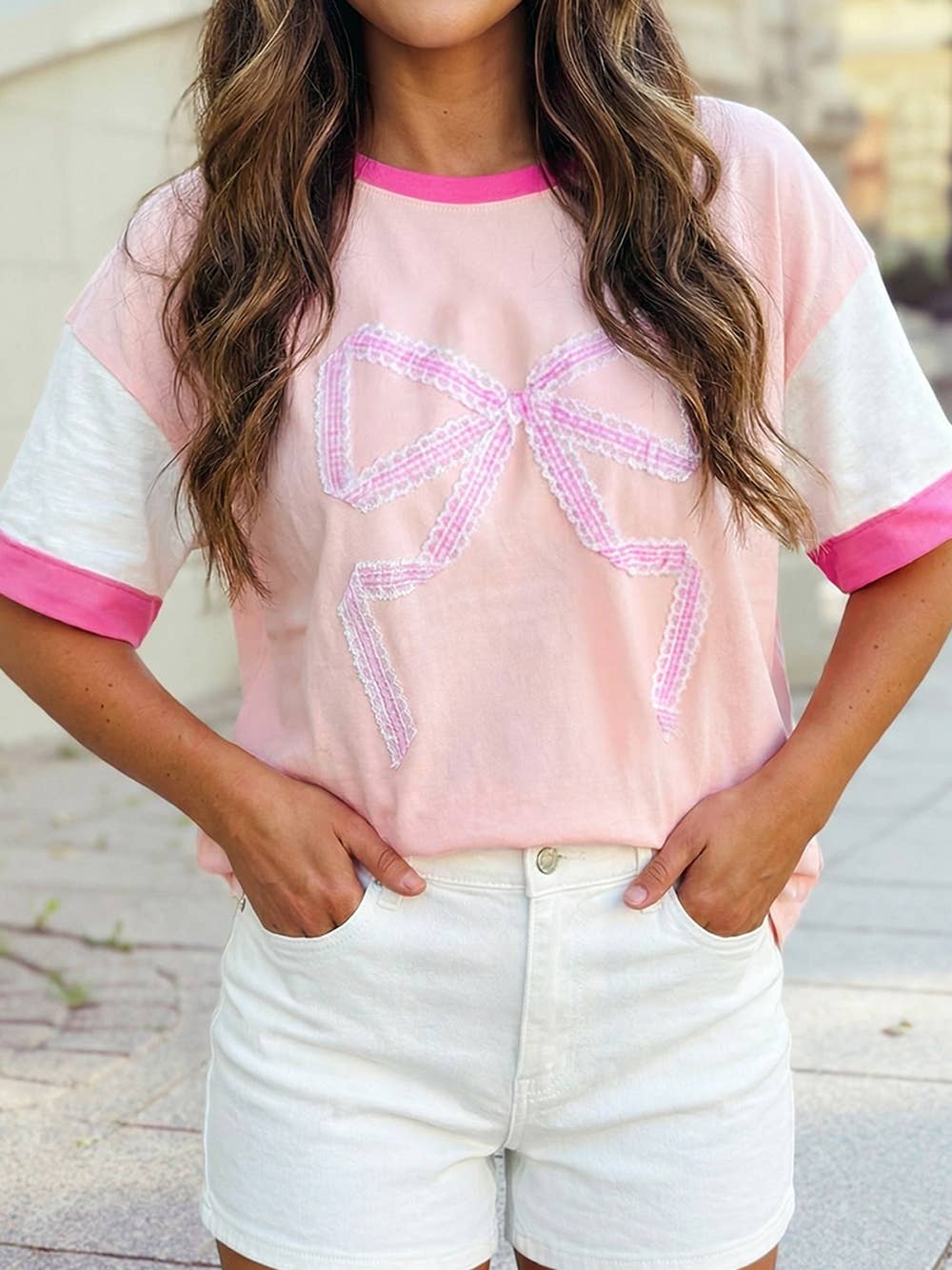 Crochet Ribbon Top With Embroidered Bow