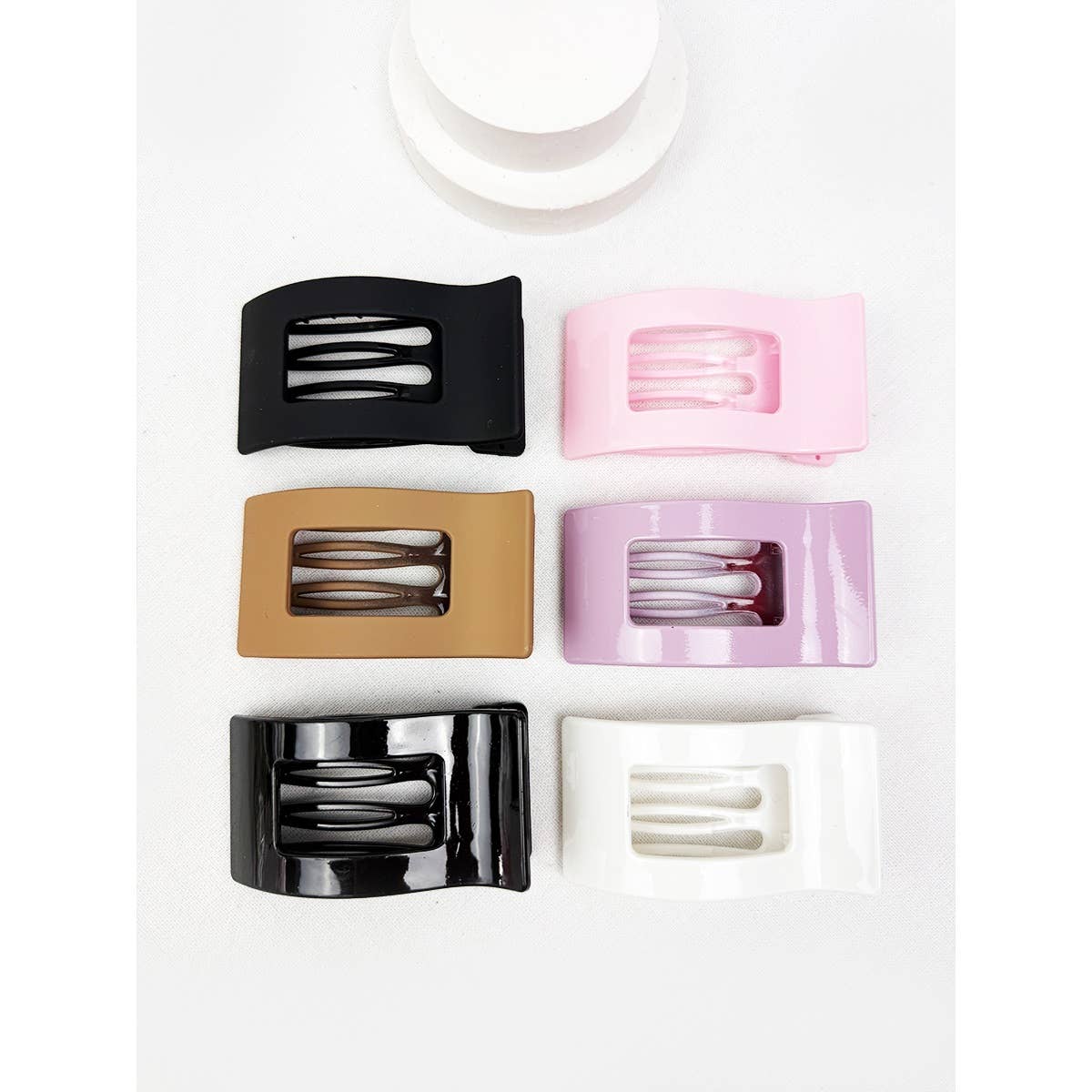 Hair Claw Clip Glossy Flat Large Size Assorted Neutral Colors Modest Fashion