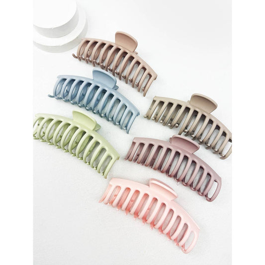 Hair Claw Matte Pastel Round Jumbo Clip