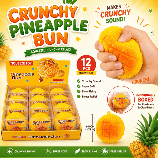 Crunchy Pineapple Bun ASMR Crunch Squishy Stress Toy - The Sensory