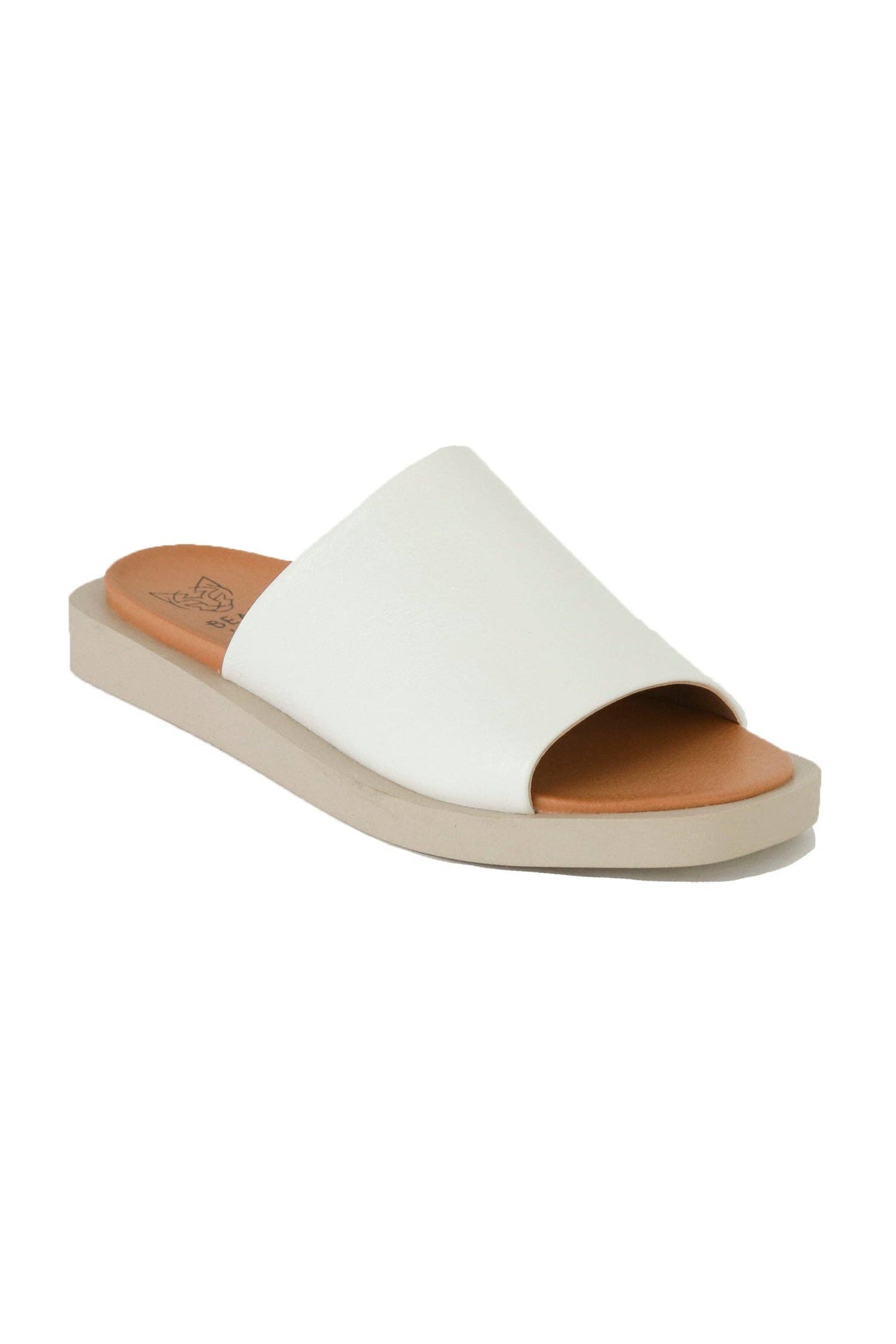 Soft Leather Slide Sandals All Day Comfort- Blue or Nude