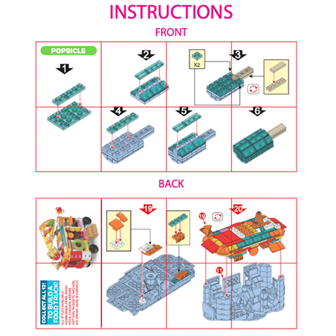 Micro Block Fast Food Set Rush Hour Burger Building For Tiny Chefs