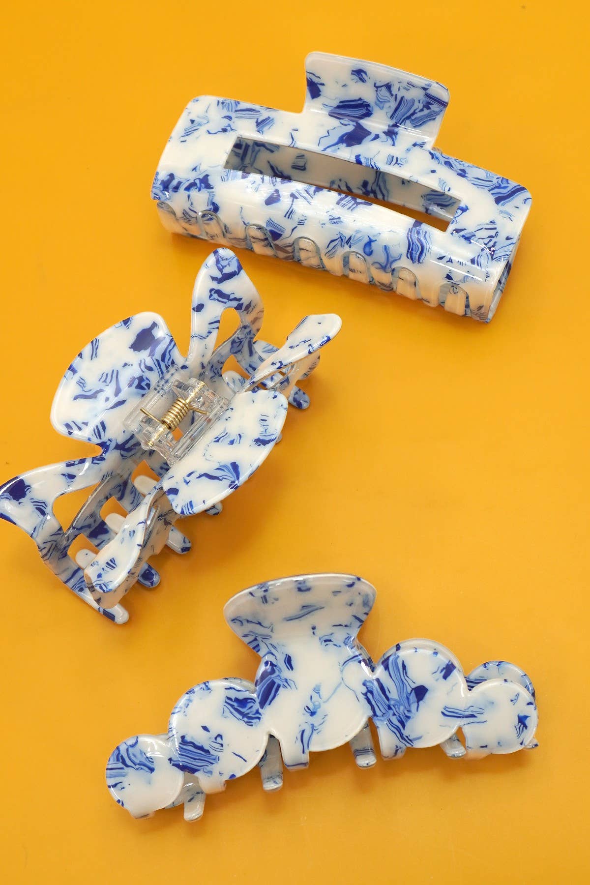 Hair Claw Clips Vintage Toile Pattern Porcelain Style Gift For Her