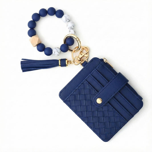 Keychain Wallet With Beaded Wrist