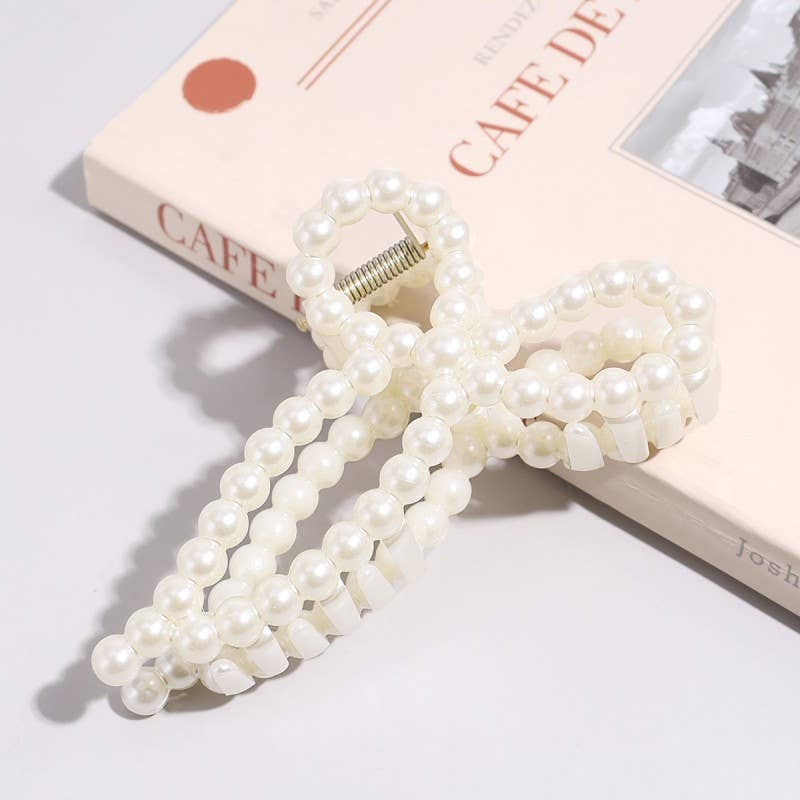 Hair Claw Clips Pearl Modest Fashion Accessory For Womens Christian Boutique